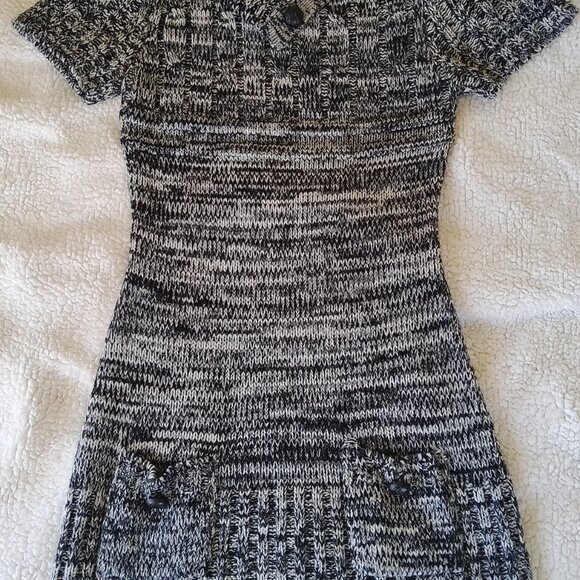 Black Gray Knit Sweater Bodycon dress - Picture 8 of 10
